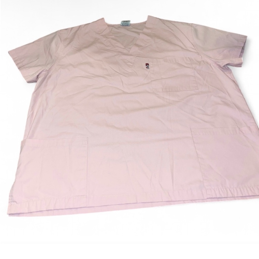 Women's Light Pink V-Neck Scrub Top